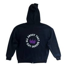 Load image into Gallery viewer, All About Queens Life Oversized Zip Hoodie