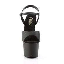 Load image into Gallery viewer, SKY-309 Black Faux Leather/Black Matte Platforms