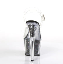 Load image into Gallery viewer, ADORE-708CG Clear/Black Confetti Glitter Platform Sandal