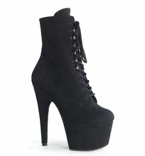 Load image into Gallery viewer, ADORE-1020FS Black Faux Suede/Black Faux Suede