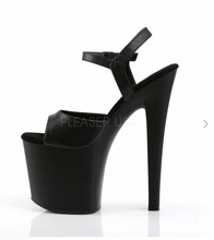 Load image into Gallery viewer, TABOO-709 Black Faux Leather/Black