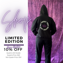 Load image into Gallery viewer, All About Queens Life Oversized Zip Hoodie
