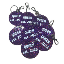 Load image into Gallery viewer, Queen est. YEAR Keyring Key Chain
