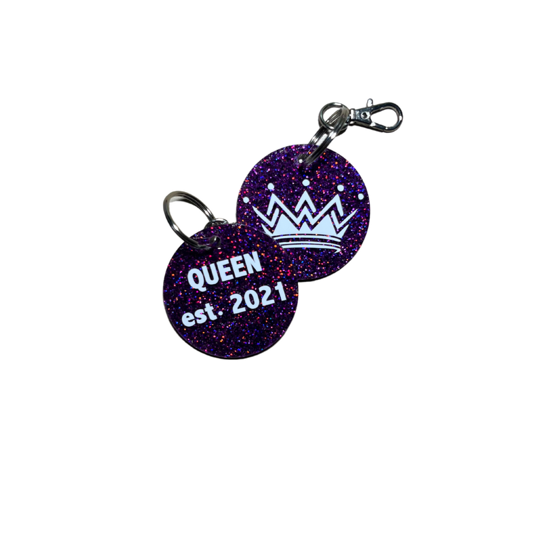 Queen est. YEAR Keyring Key Chain