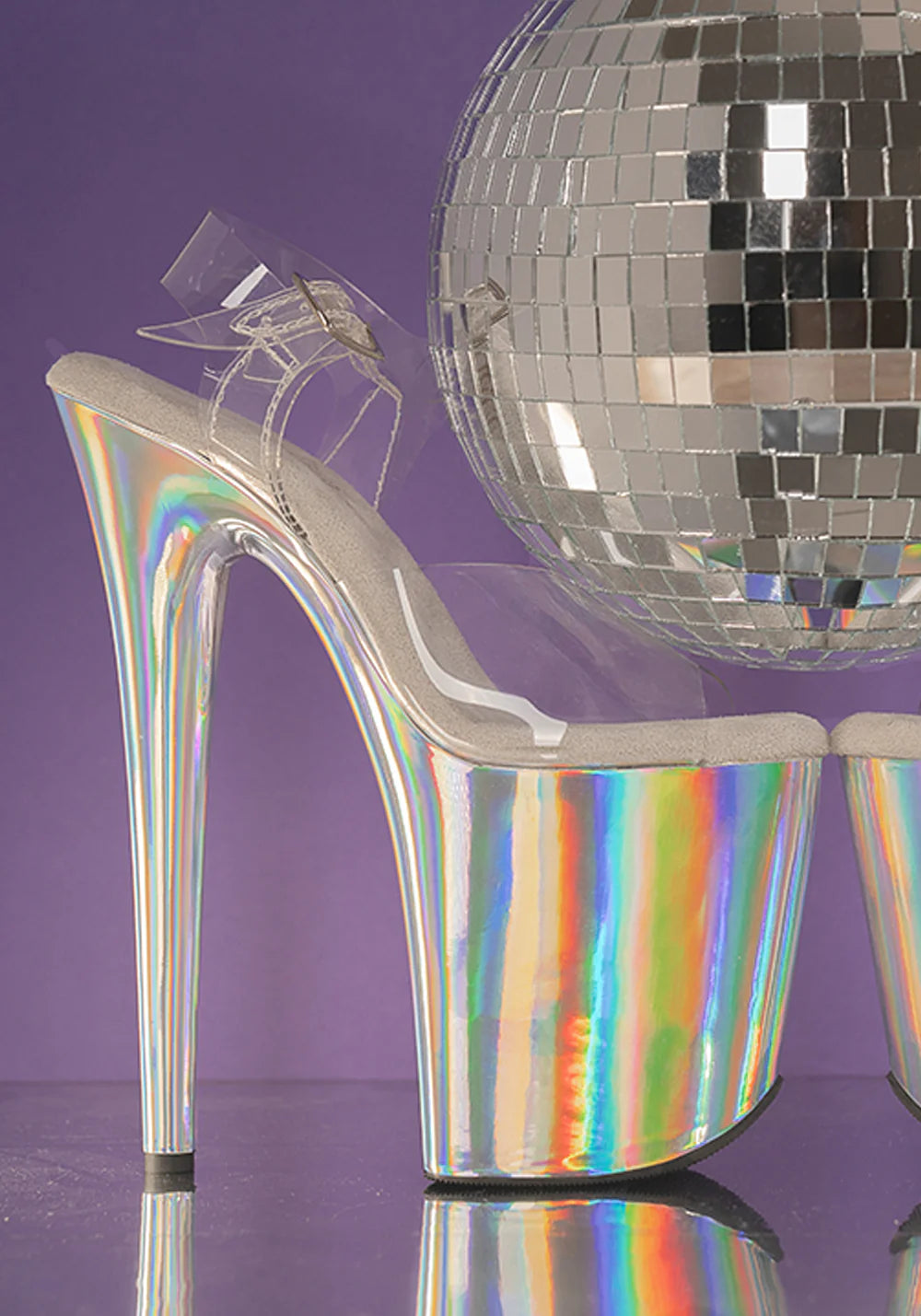 Pole Mom Design Disco Unicorn – Holographic SKINS for Pleaser Flamingo 8” Heels