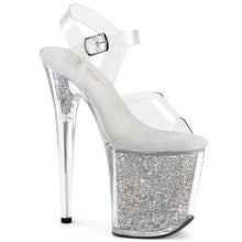 Load image into Gallery viewer, FLAMINGO-808RSI Clear/Clear-Silver AB RS Platform Heels
