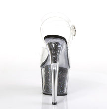 Load image into Gallery viewer, ADORE-708CG Clear/Black Confetti Glitter Platform Sandal
