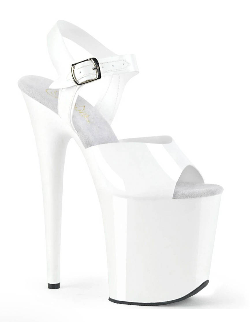 FLAMINGO-808N White (Jelly-Like) TPU/White Platform Sandal